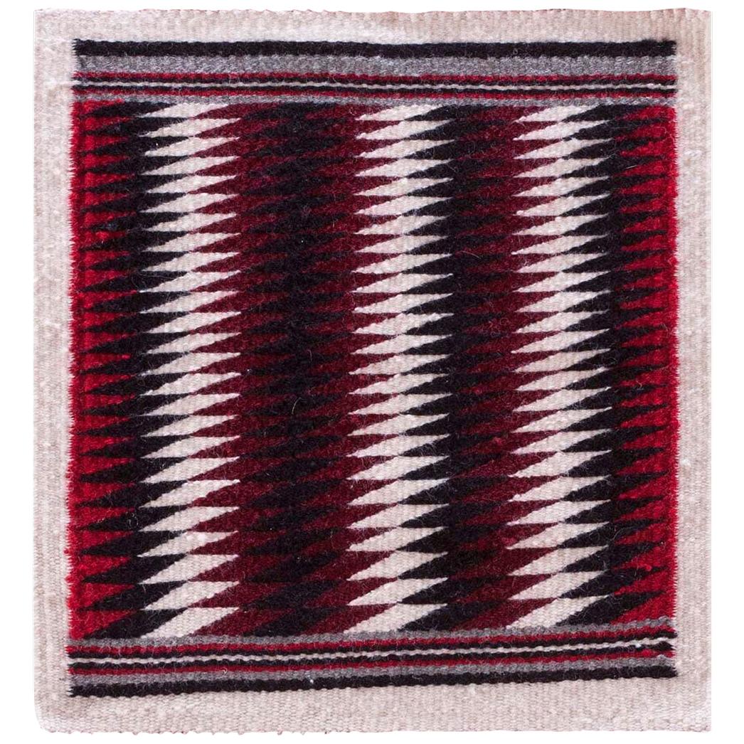 Mid 20th Century American Navajo Rug ( 1'3" x 1'4" - 38 x 41 ) For Sale