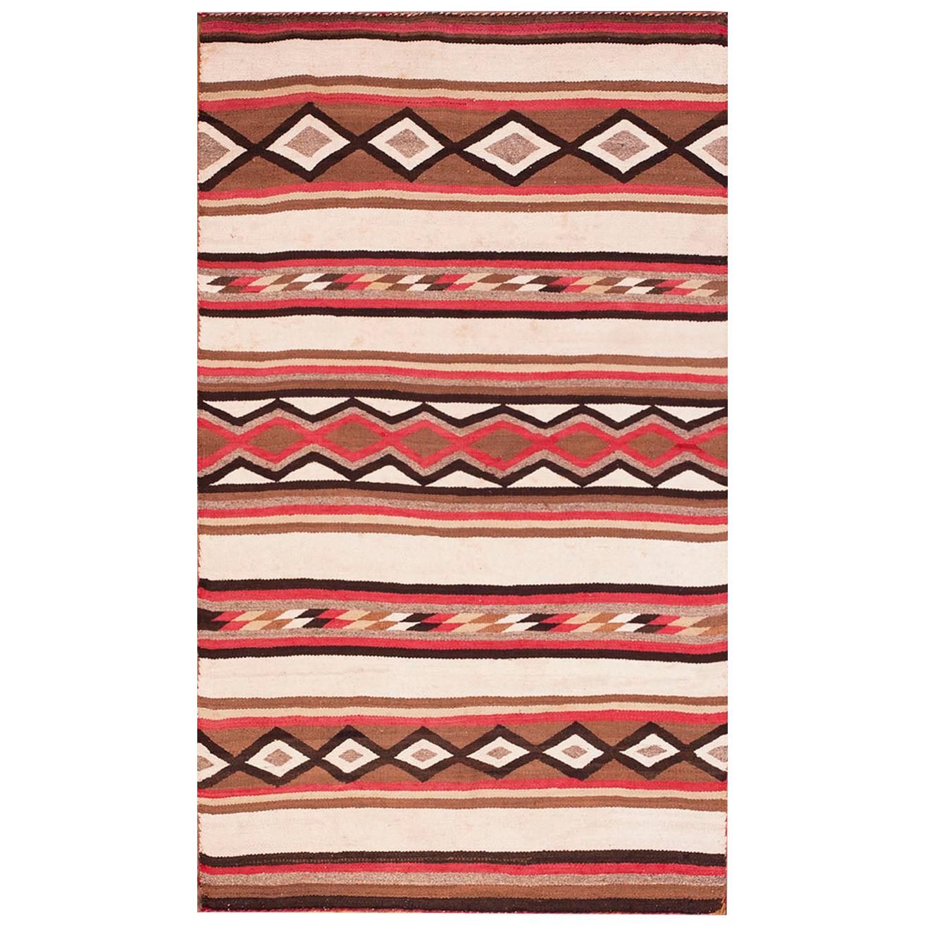 Early 20th Century American Navajo Chinle Wide Ruins Carpet ( 3'6" x 5'9" ) For Sale