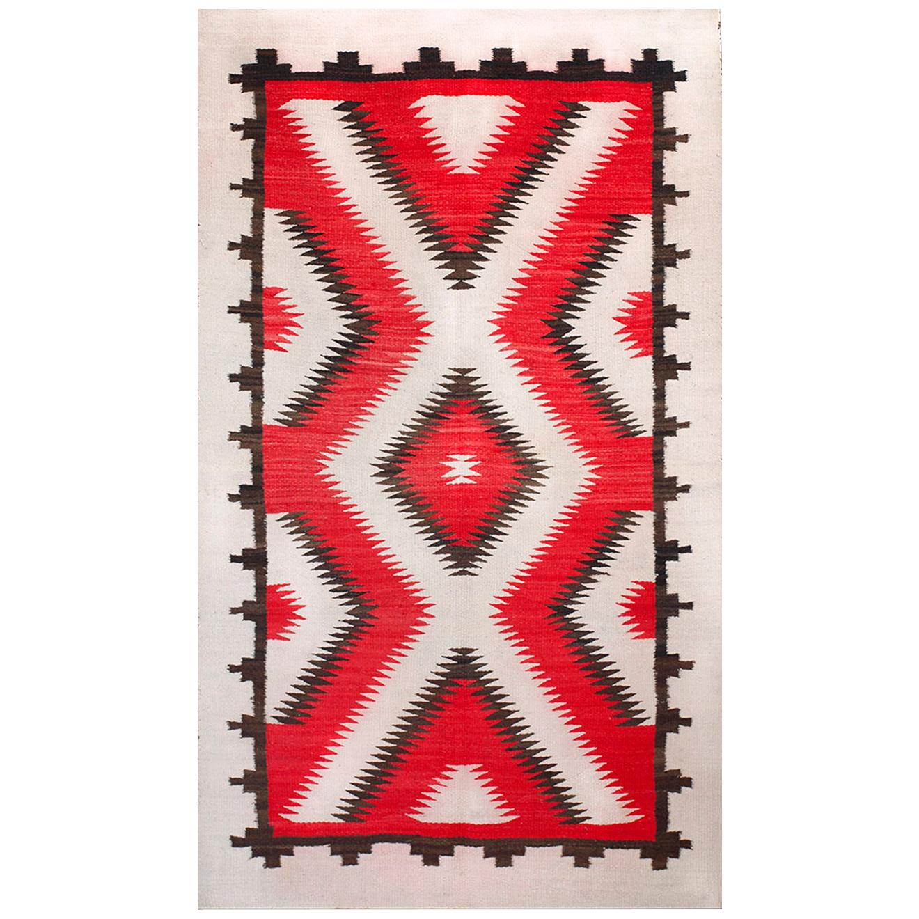 Early 20th Century American Navajo Carpet ( 5'2" x 8'3" - 152 x 251 ) For Sale