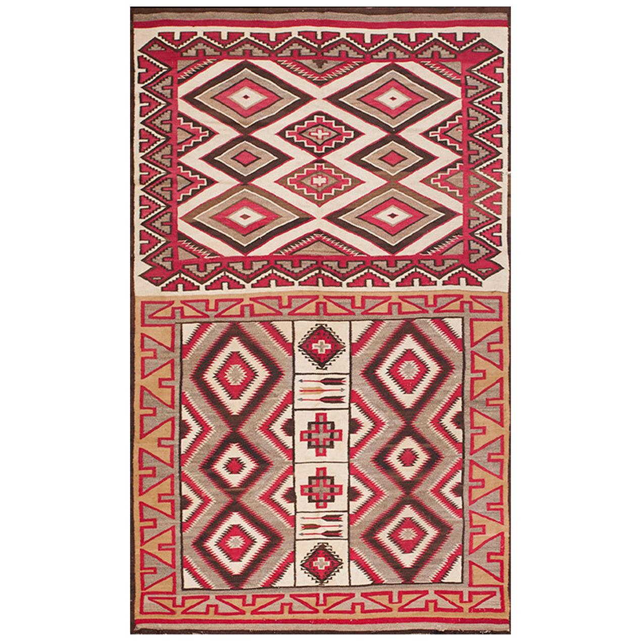 Amerikanischer Navajo-Teppich aus dem frühen 20. Jahrhundert ( 4'9" x 7'6" - 145 x 230 )