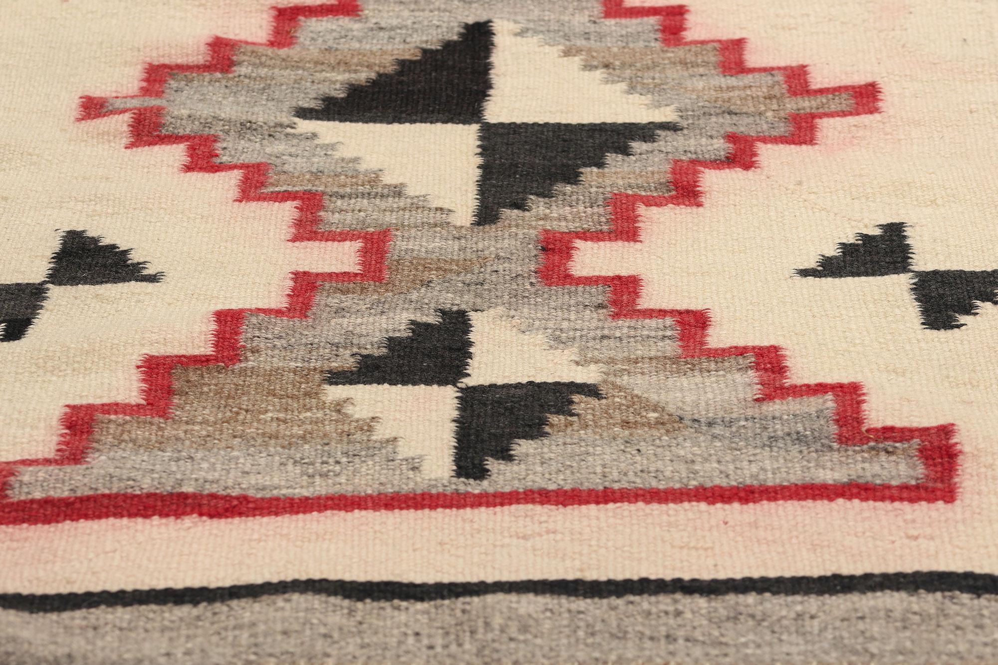 Alfombra de estilo navajo de 1910 con estilo moderno del suroeste Tejido a mano en venta