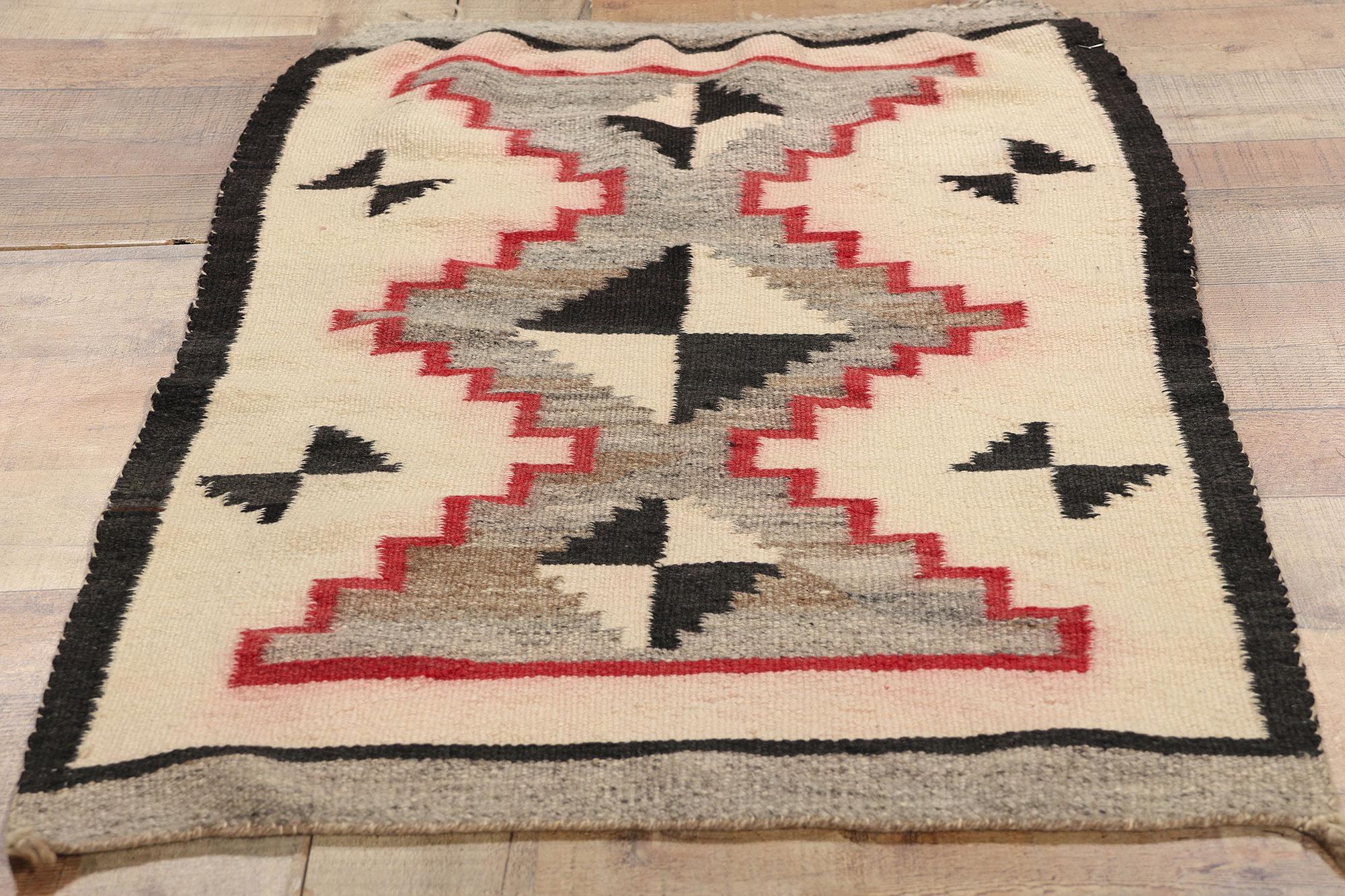 Alfombra de estilo navajo de 1910 con estilo moderno del suroeste Lana en venta
