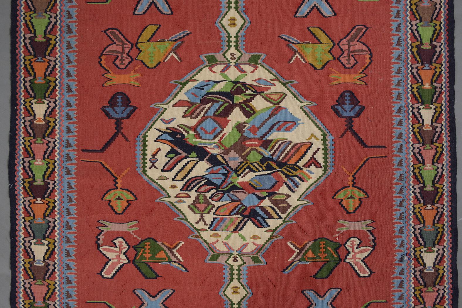 Discover a piece of Native American artistry with this antique handwoven Navajo transitional rug, dating back to circa 1900. Crafted meticulously from wool, this rug showcases traditional stepped cross-shapes and hooks masterfully set against a