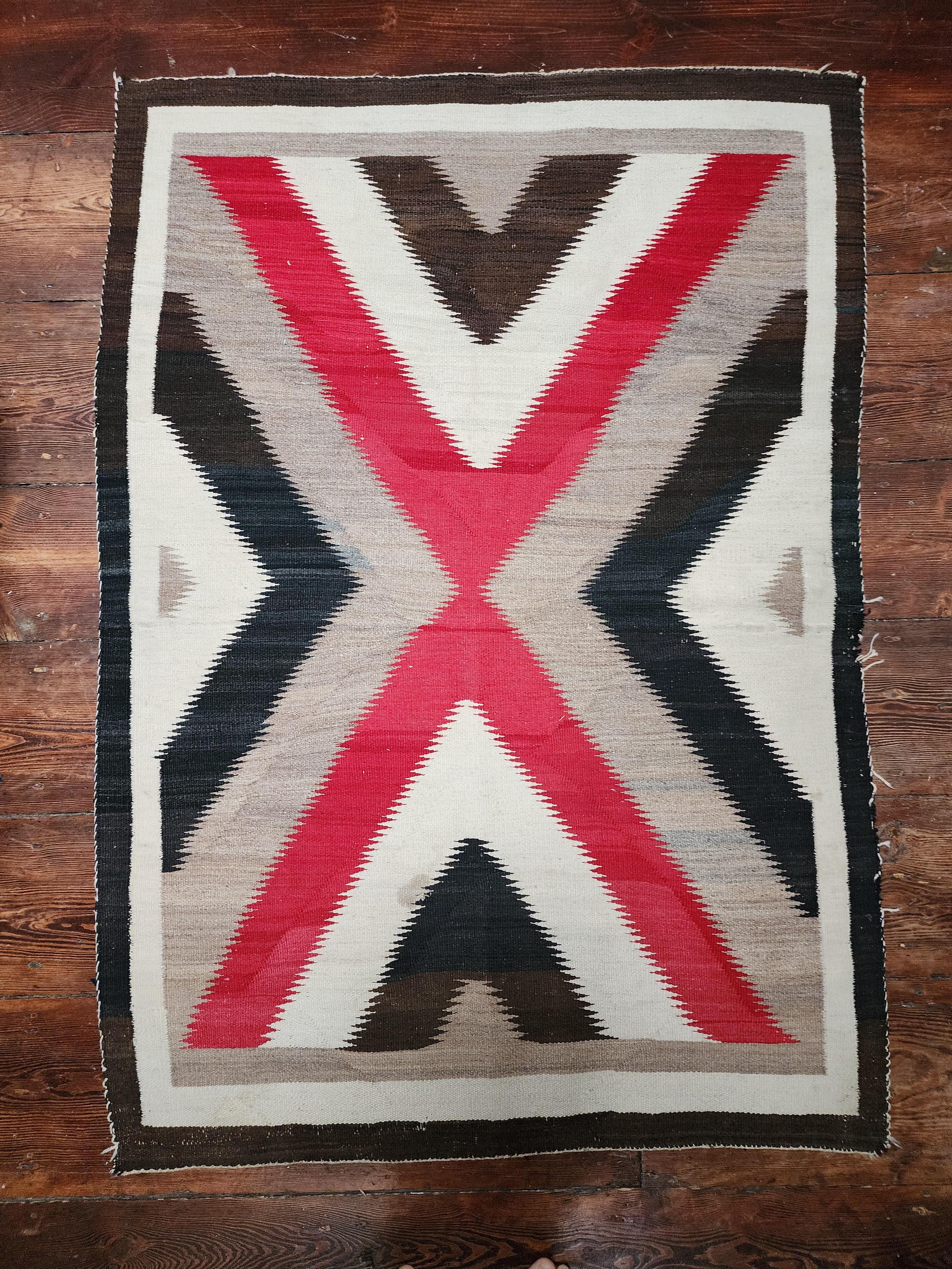 American Antique Navajo Weaving 1890 For Sale