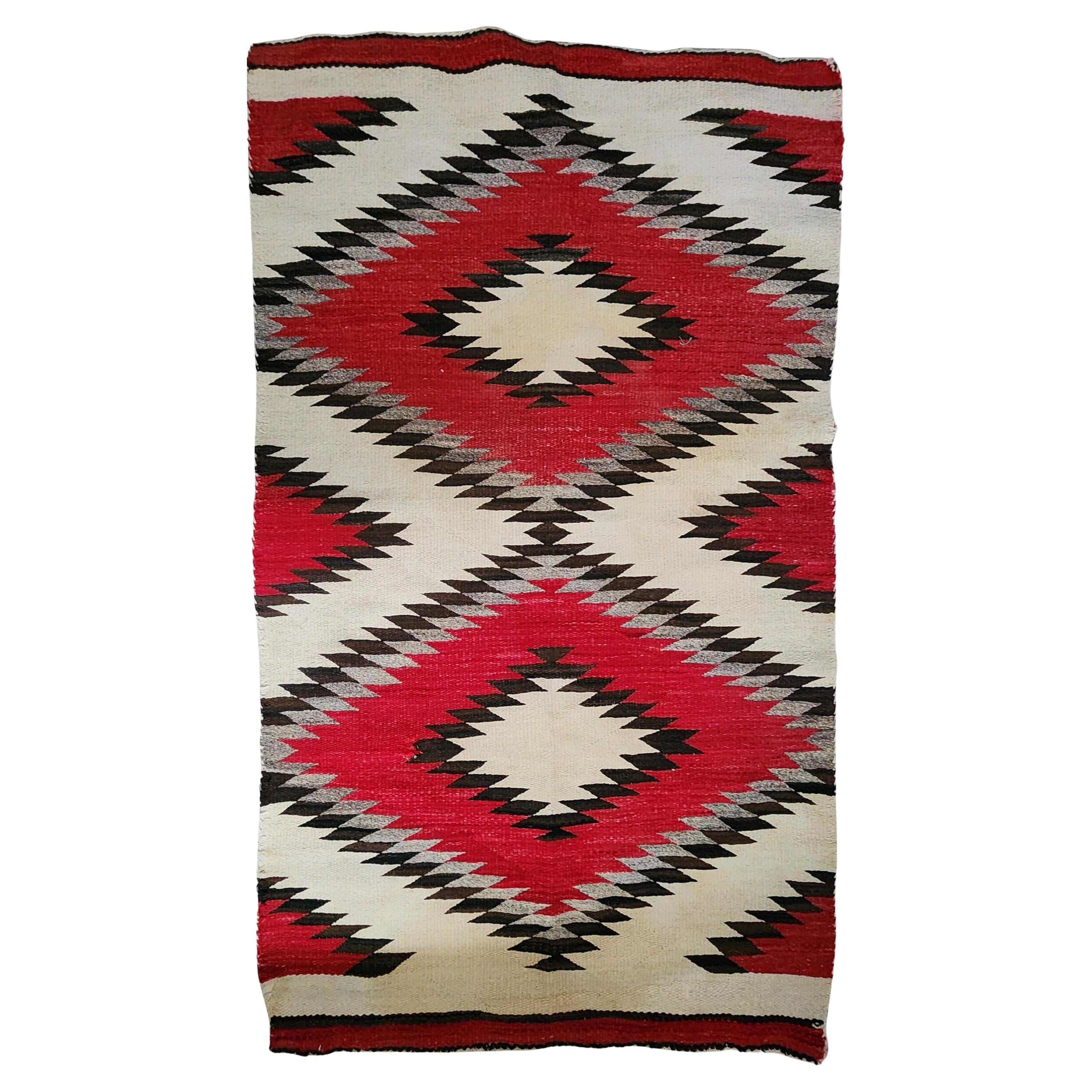 Native American Antique Navajo Weaving Circa 1910 For Sale