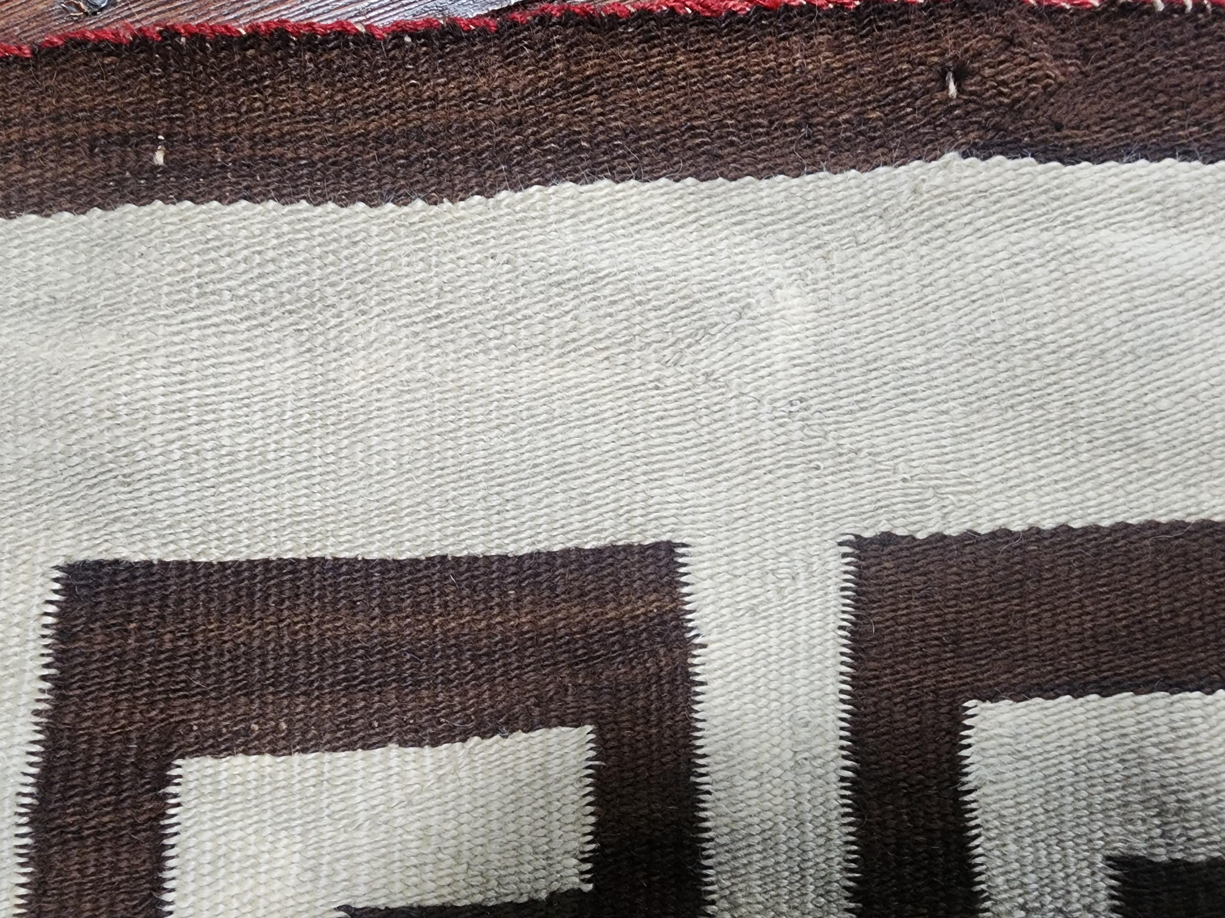 Antique Navajo Weaving Large circa 1890 to 1900 For Sale 1