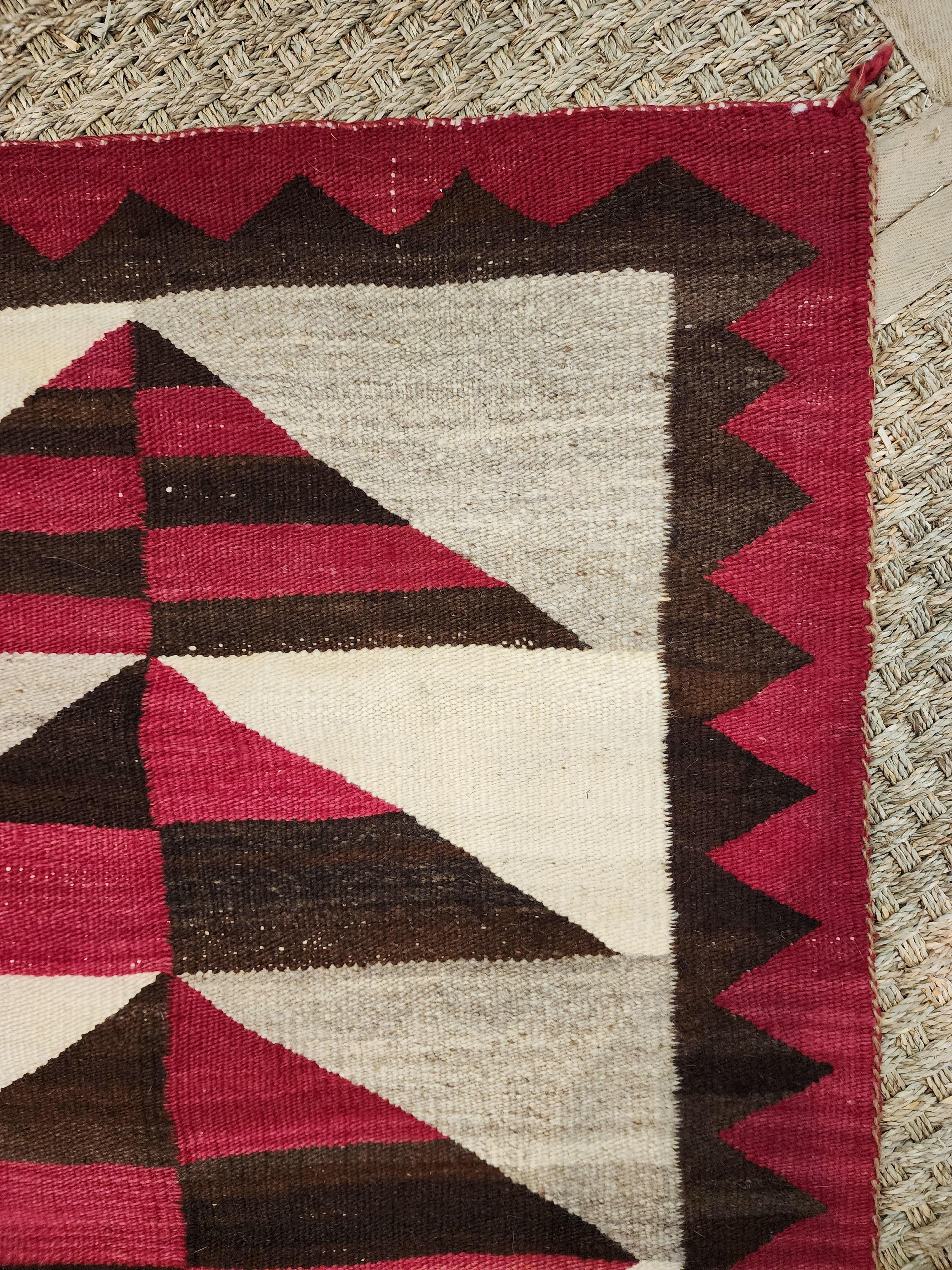 Hand-Crafted Antique Navajo Weaving Late 19th Century For Sale