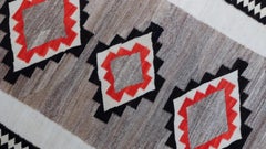 Antique Navajo with a Gray Field and Black and Ivory Borders c.1910