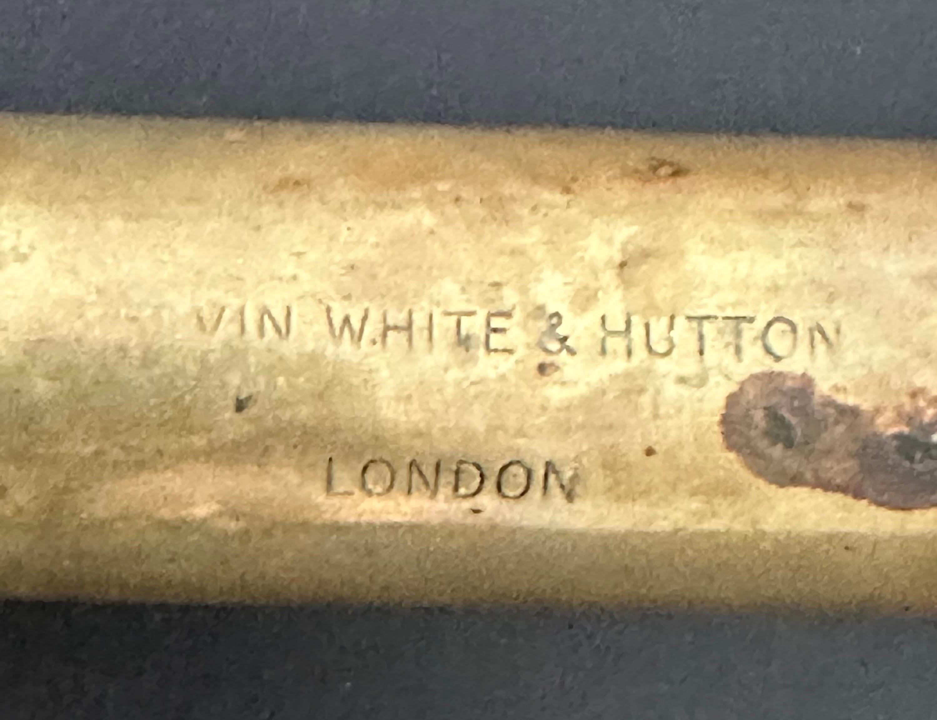 Antico telescopio navale marittimo in ottone di Kelvin White & Hutton per la USS Cheyenne in vendita 6