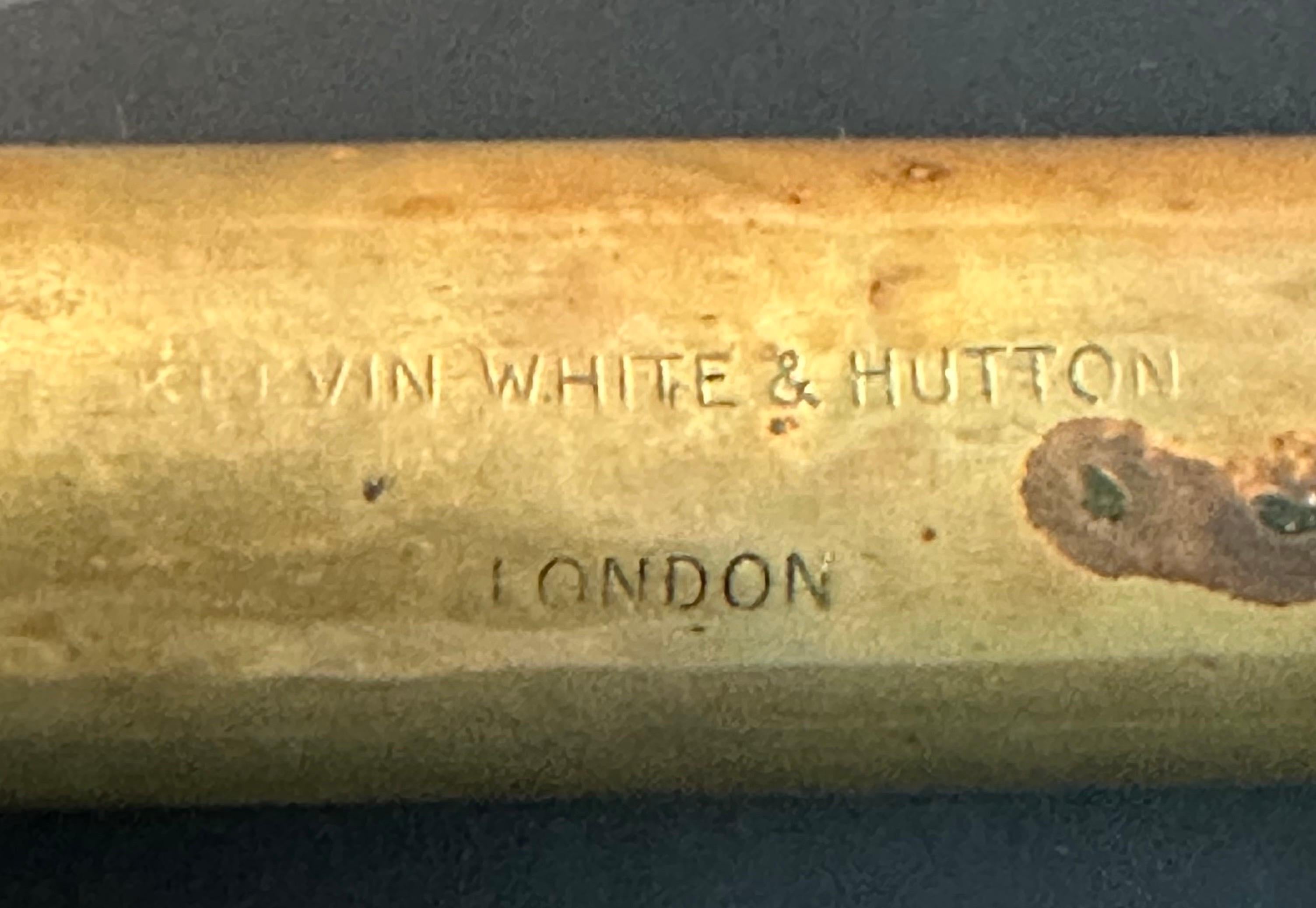 Antico telescopio navale marittimo in ottone di Kelvin White & Hutton per la USS Cheyenne in vendita 8