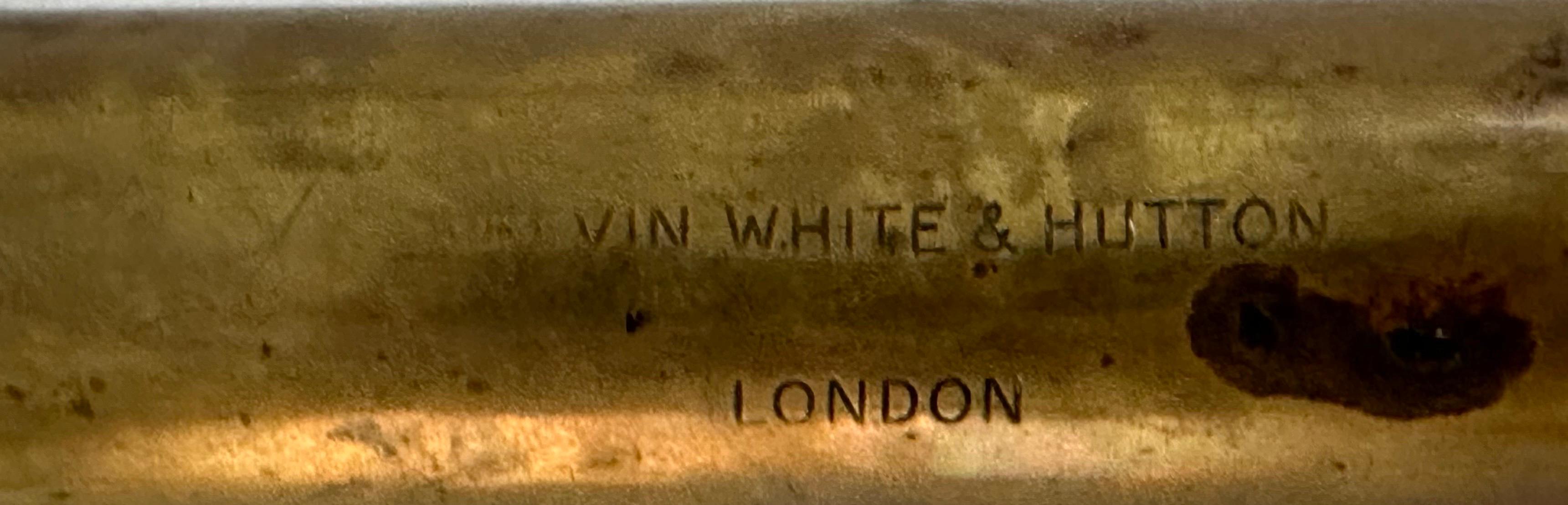 Antico telescopio navale marittimo in ottone di Kelvin White & Hutton per la USS Cheyenne in vendita 9