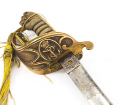 Antique Naval Officers Sword by Henry Wilkinson , 19th Century