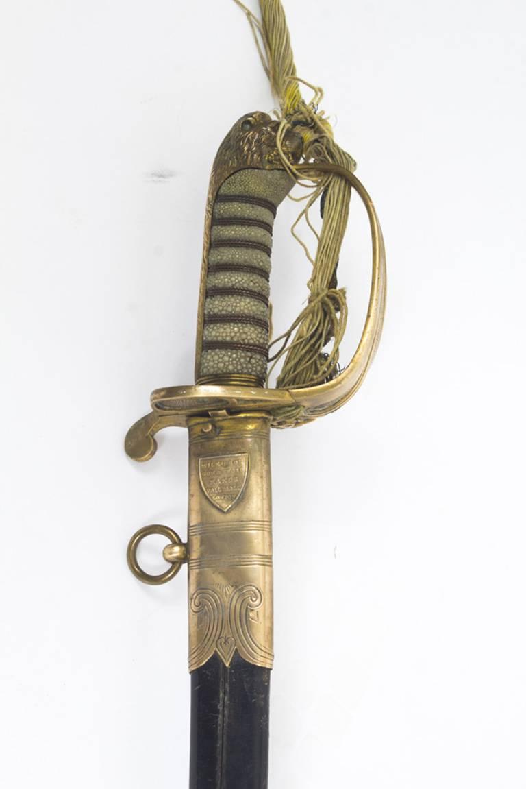 Late 19th Century Antique Naval Officers Sword by Henry Wilkinson , 19th Century
