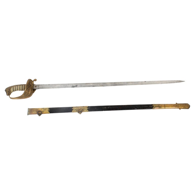 Antique Naval Officers Sword by Whiteman Outfitter 19th C For Sale at  1stDibs