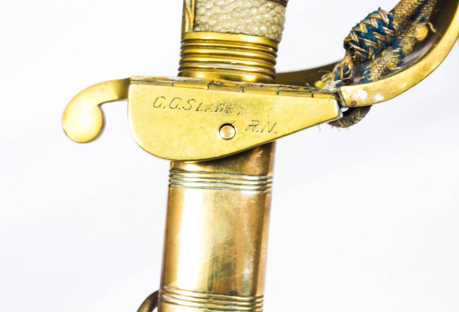Antique Naval Officers Sword by Wilkinson, Shagreen, circa 1897 In Excellent Condition In London, GB
