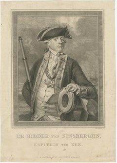 Portrait naval ancien - Jan Hendrik van Kinsbergen, capitaine de navire néerlandais, c.1785