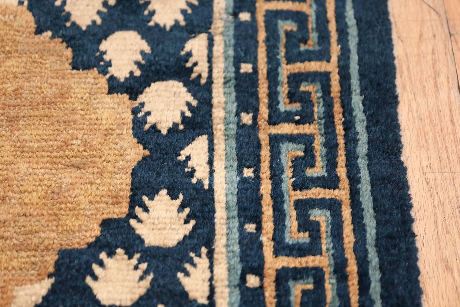 Antique Navy Background Chinese Rug In Excellent Condition In New York, NY