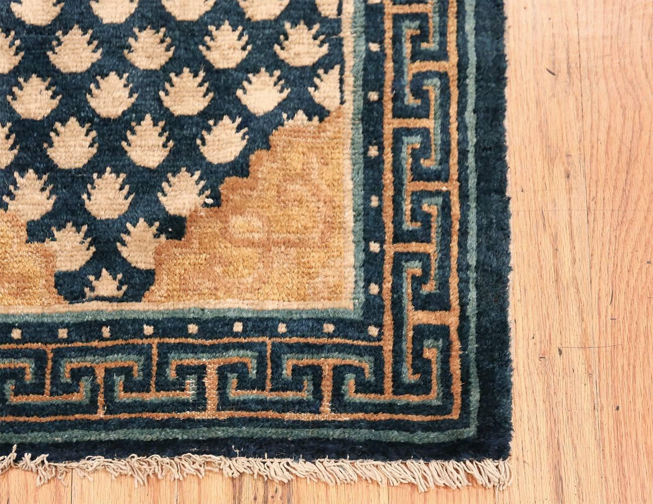 Antique Navy Background Chinese Rug 1
