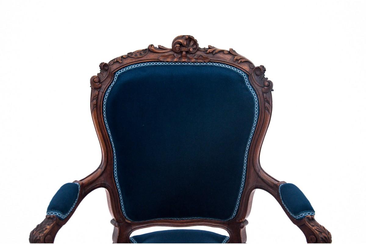 fauteuil bleu marine