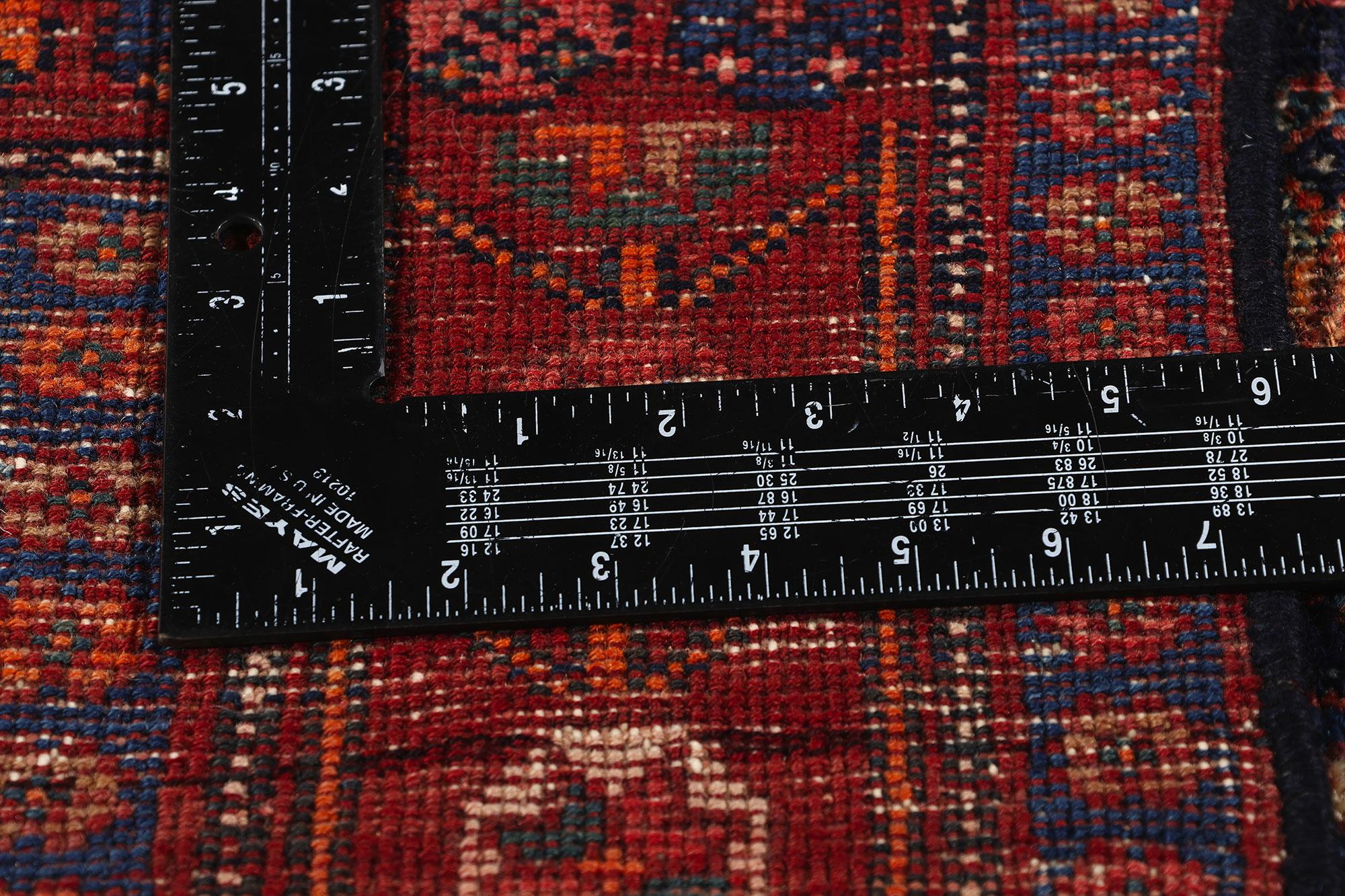 20th Century Antique Navy Blue Persian Kurdish Carpet For Sale