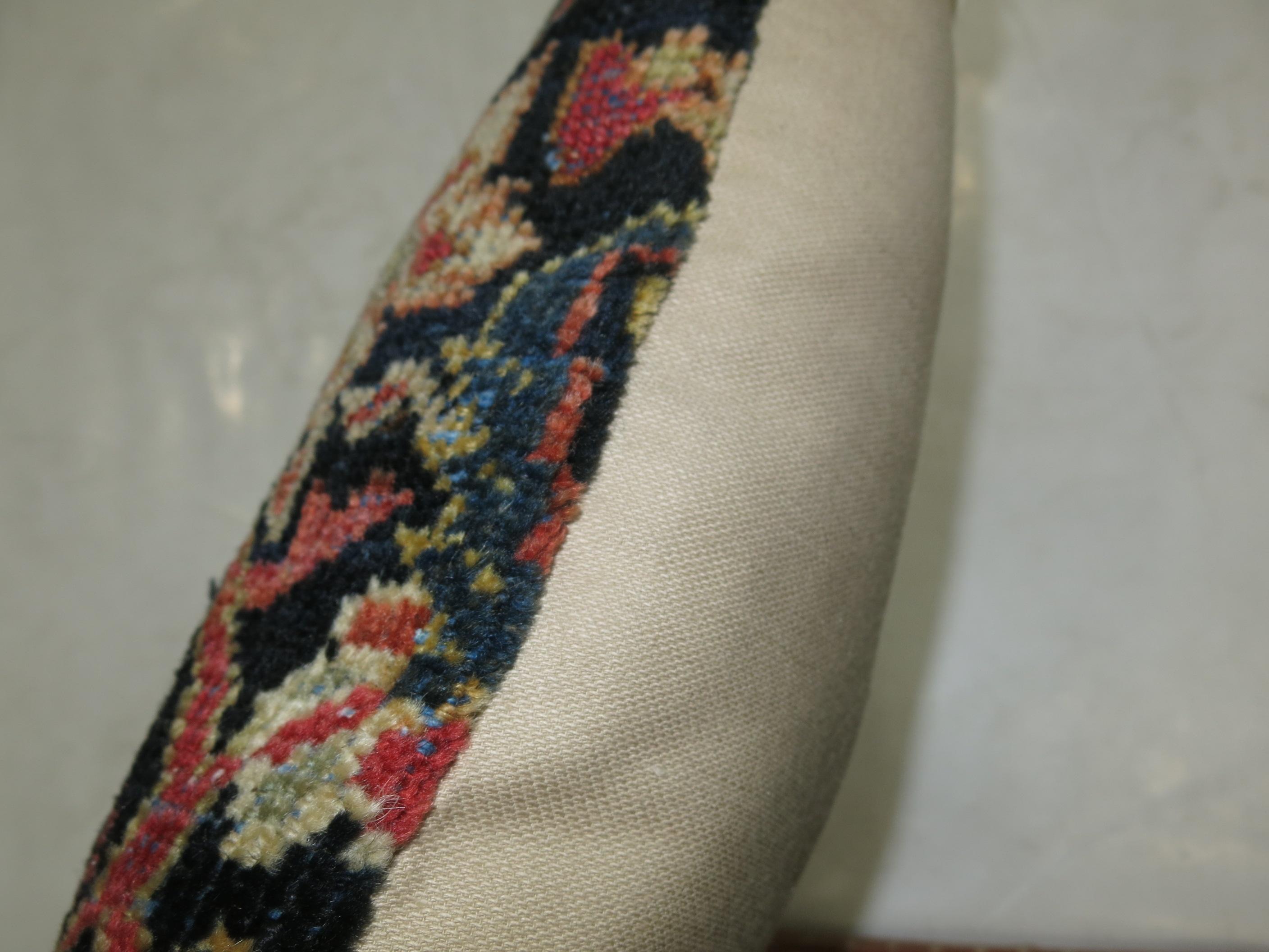 Pillow made from a antique Persian Mahal rug.

16'' x 16''