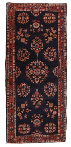 Antique Navy Mohajeran Sarouk Rug