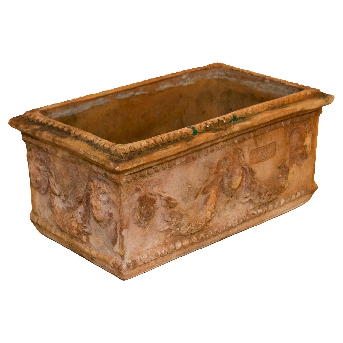 Antique Neapolitan Terra Cotta Planter III For Sale