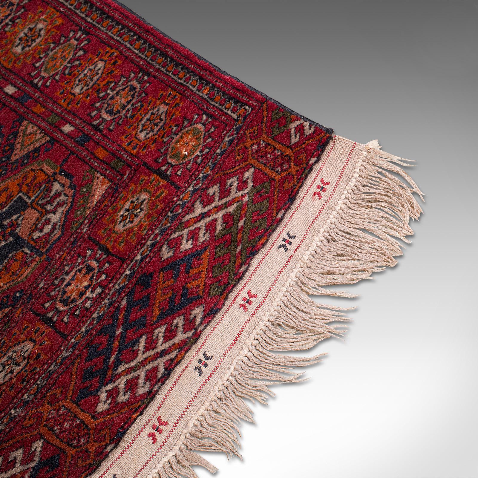 Antique Near Pair, Bokhara Rugs Turkoman Tekke Carpet, Wall Covering, circa 1910 For Sale 6