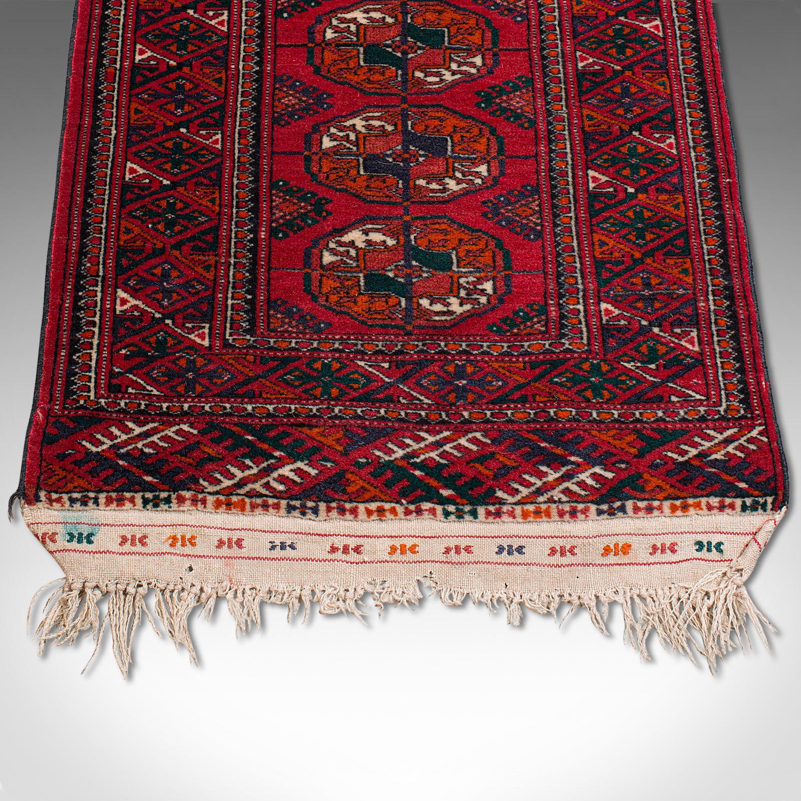 Antique Near Pair, Bokhara Rugs Turkoman Tekke Carpet, Wall Covering, circa 1910 For Sale 3