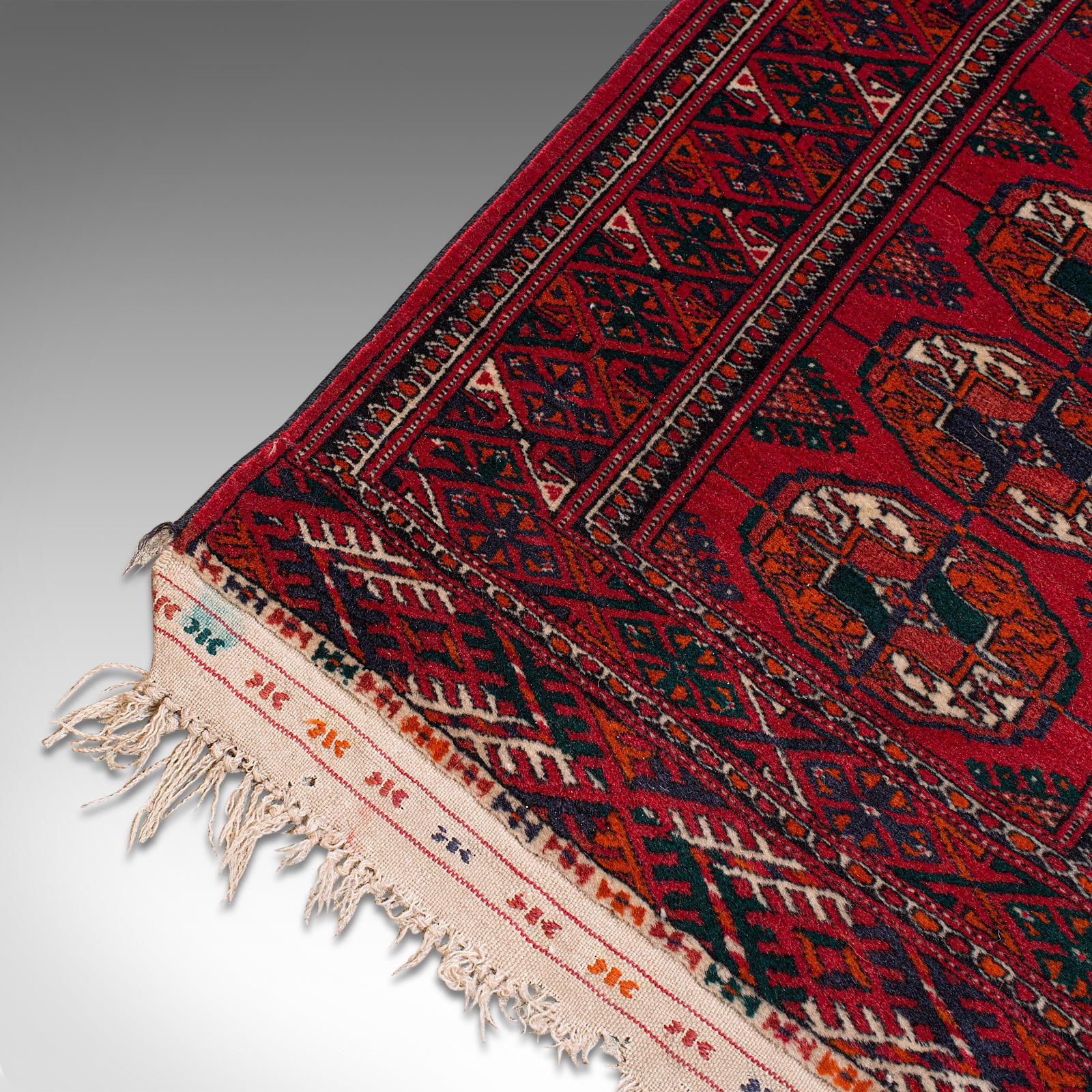 Antique Near Pair, Bokhara Rugs Turkoman Tekke Carpet, Wall Covering, circa 1910 For Sale 4