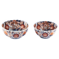 Ancienne paire de bols Imari japonais
