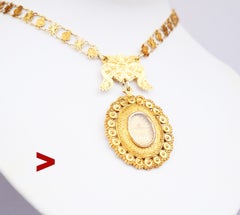 Antique Necklace Eye of God solid 19K Gold / 26.6 gr
