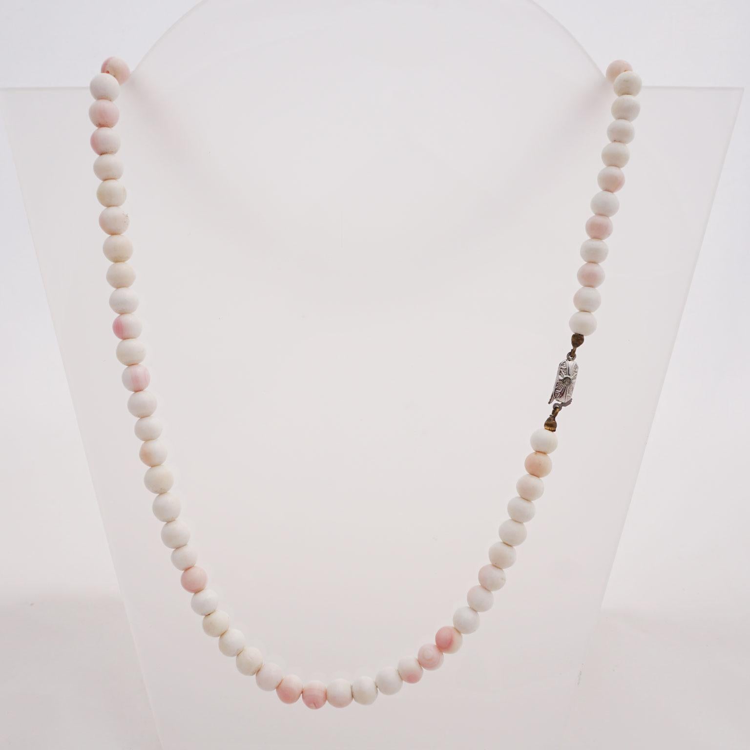 white angel skin coral beaded