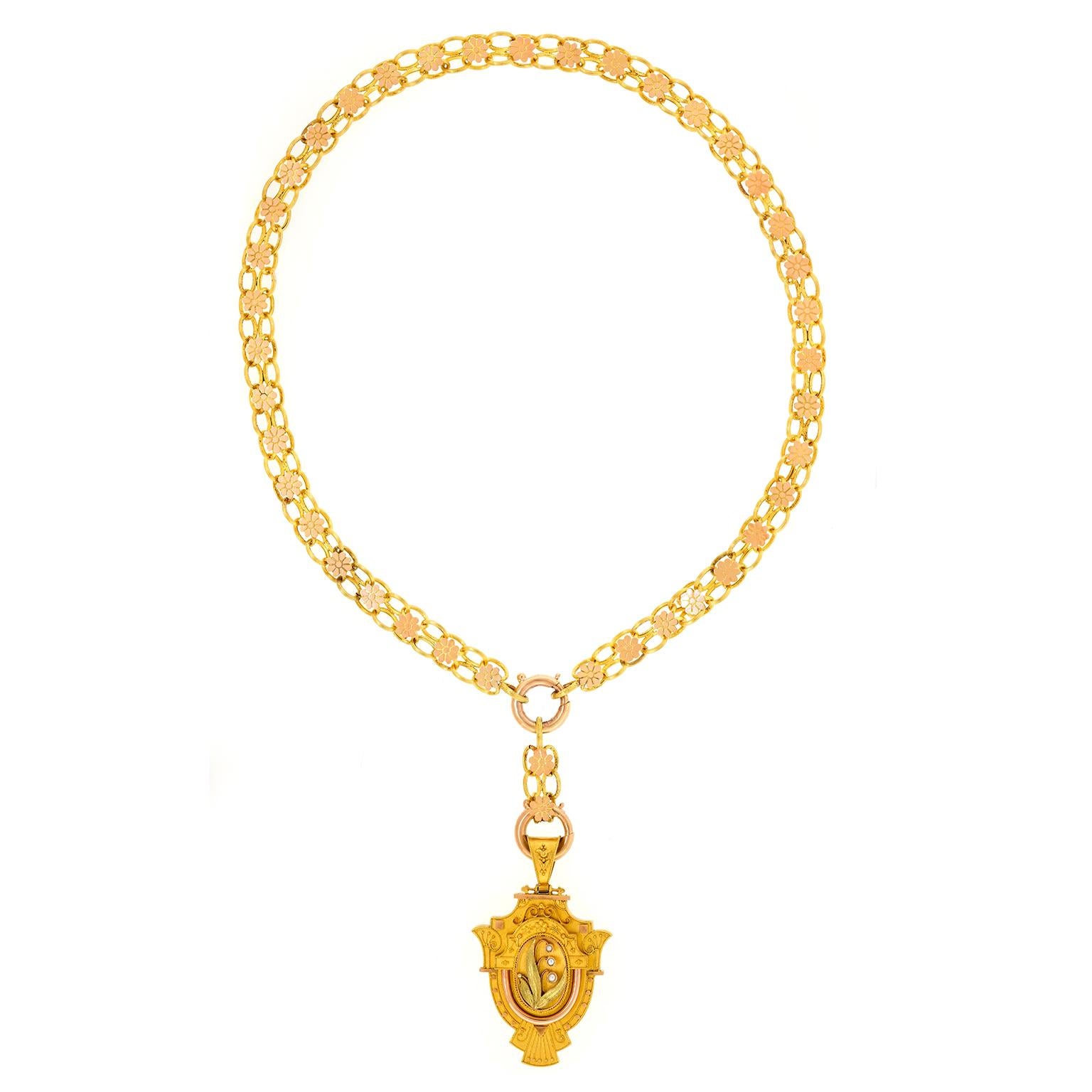 Collana antica, scatola originale del 1880 ca. in vendita 4