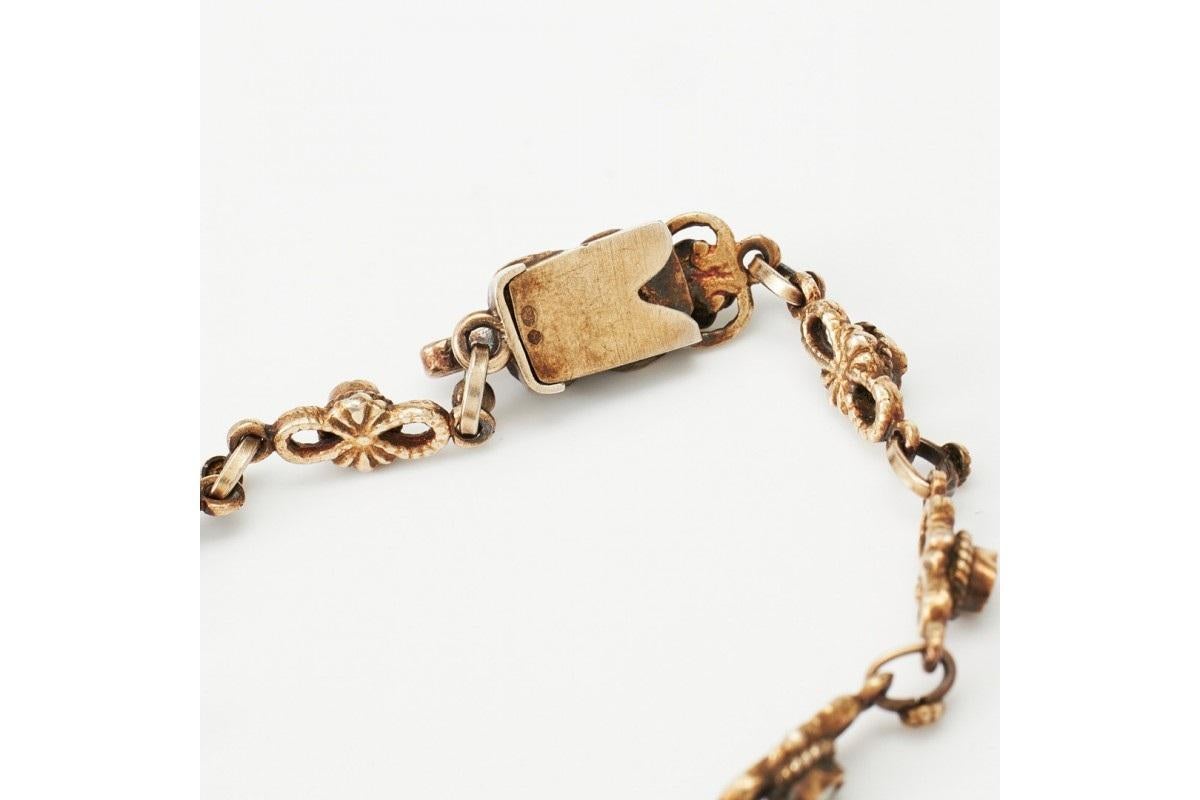 Antike Halskette mit Amethysten, Perlen und Emaille, spätes 19. Jahrhundert. für Damen oder Herren im Angebot