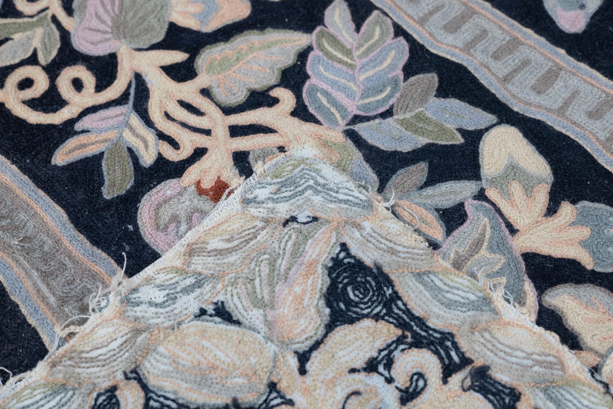 Antique Needle Point Rug 6’0