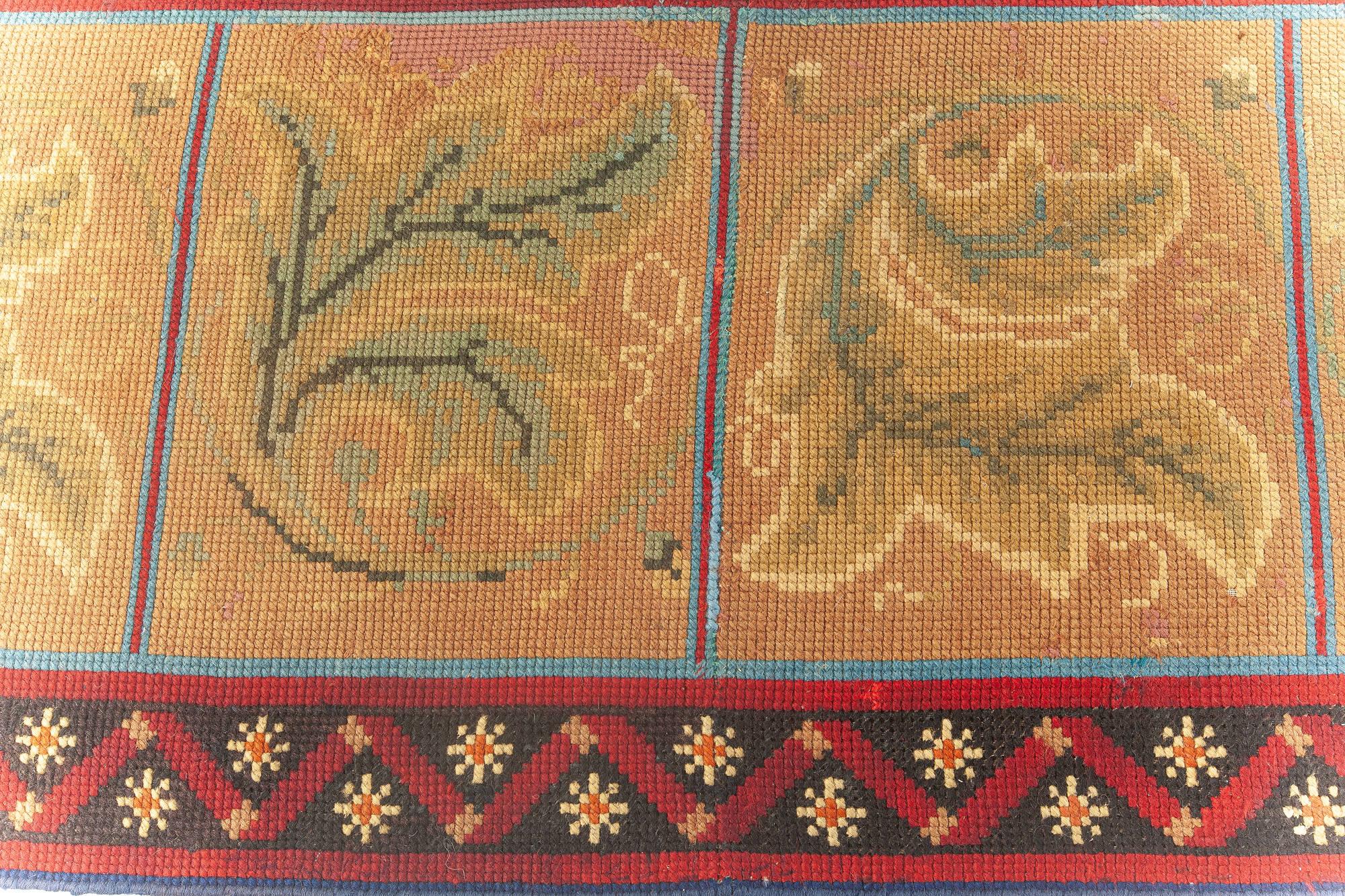English Antique Needle Point Runner For Sale