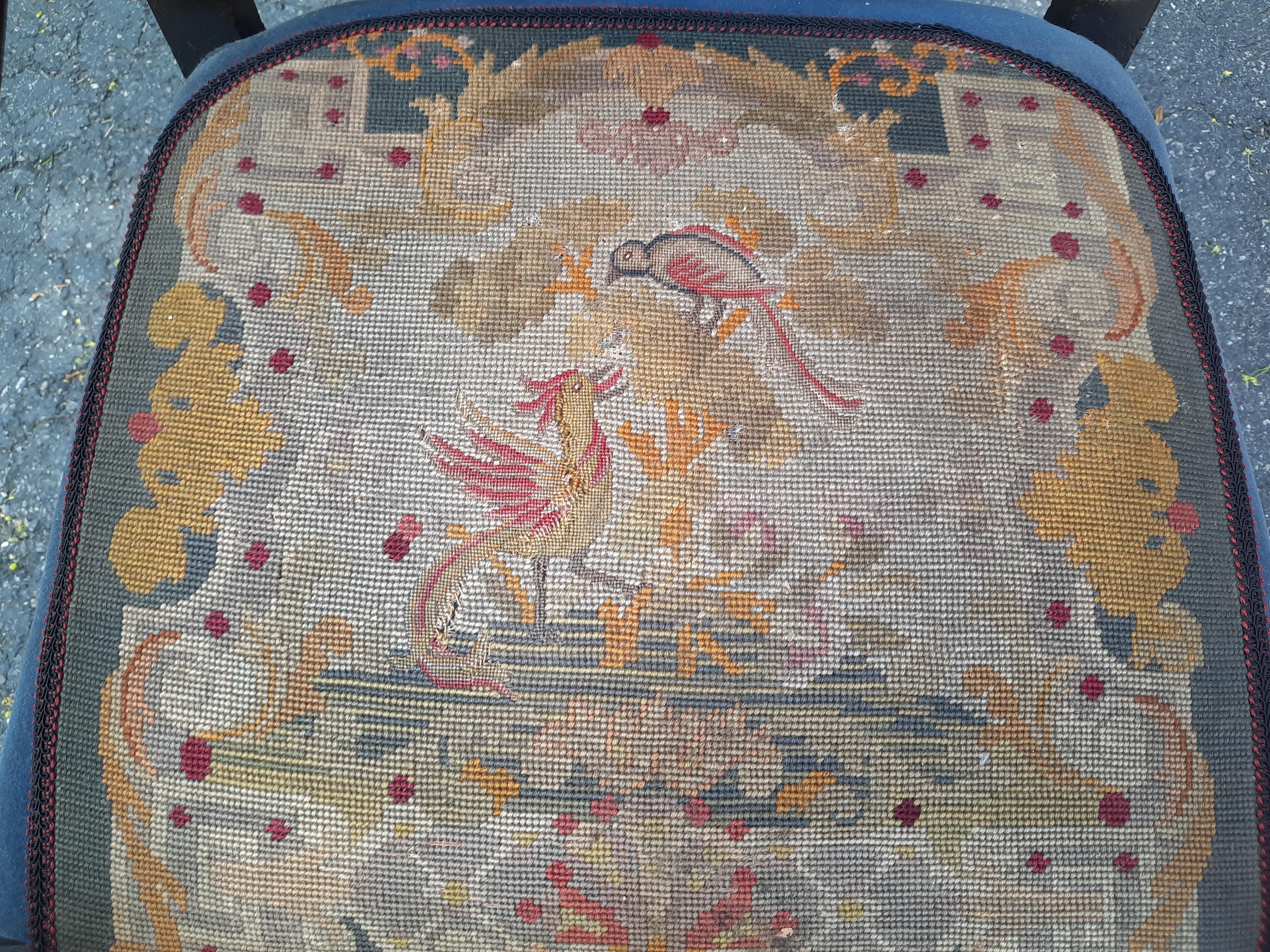 antique needlepoint chairs for sale