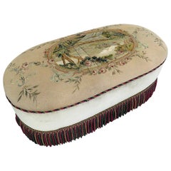 Antique Needlepoint Footstool
