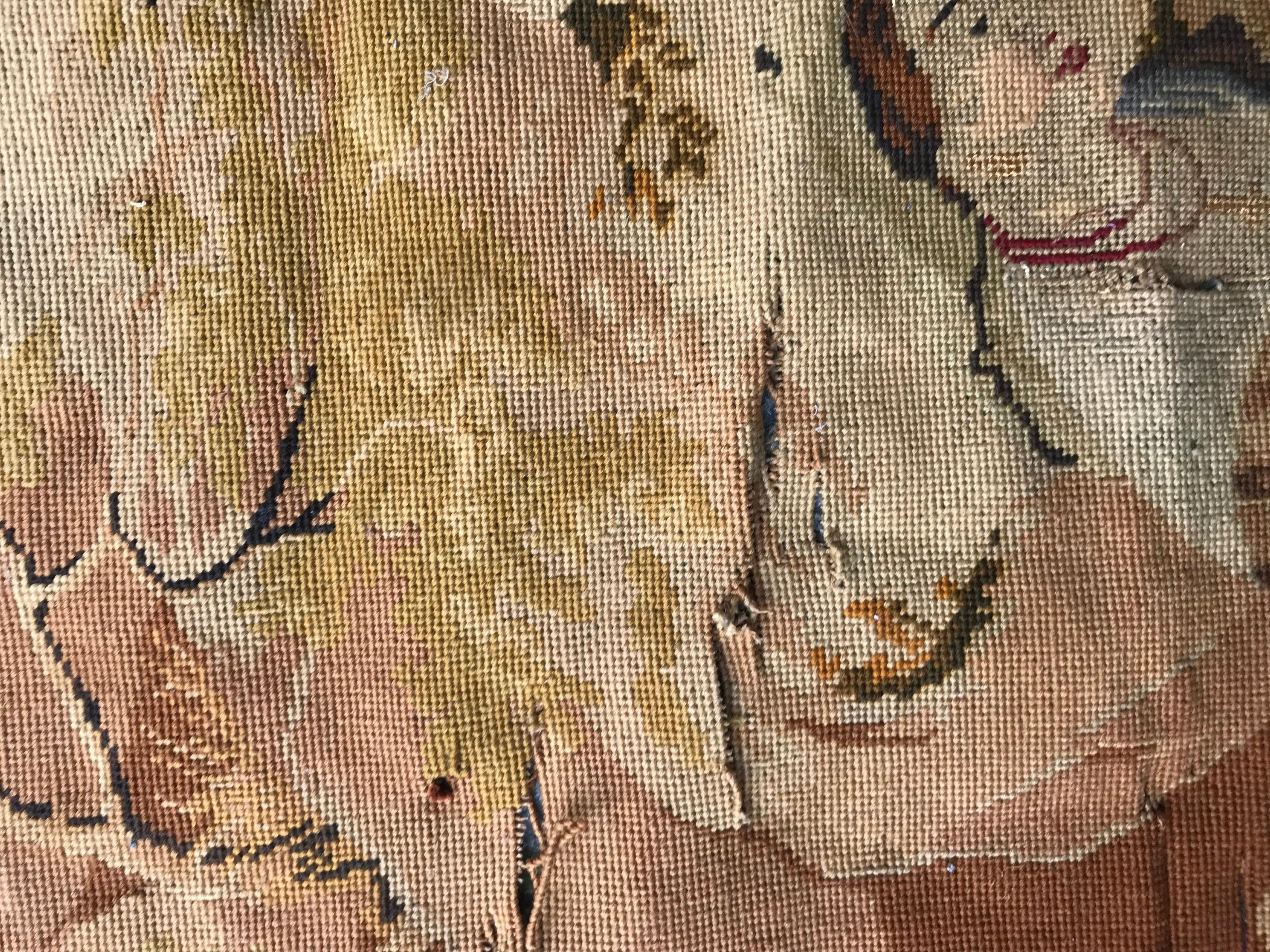 antique needlepoint tapestry
