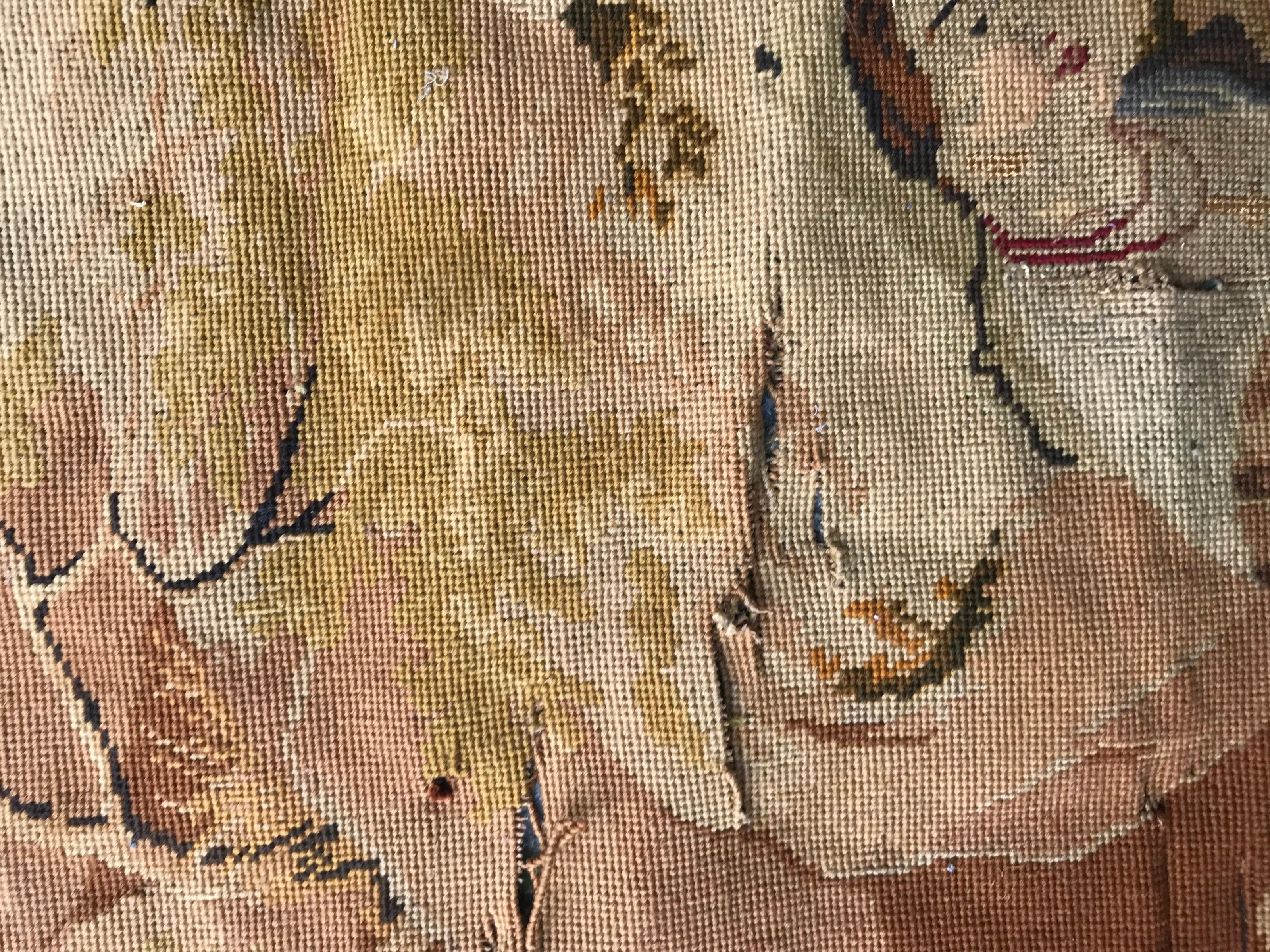 Antike Nadelspitze Französisch Wandteppich (Aubusson)