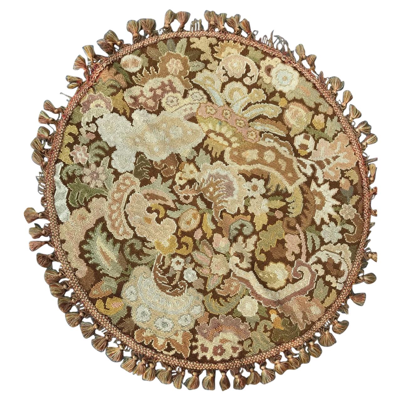 Mid20th Century Needlepoint Chair Cover Tapestry For Sale at 1stDibs