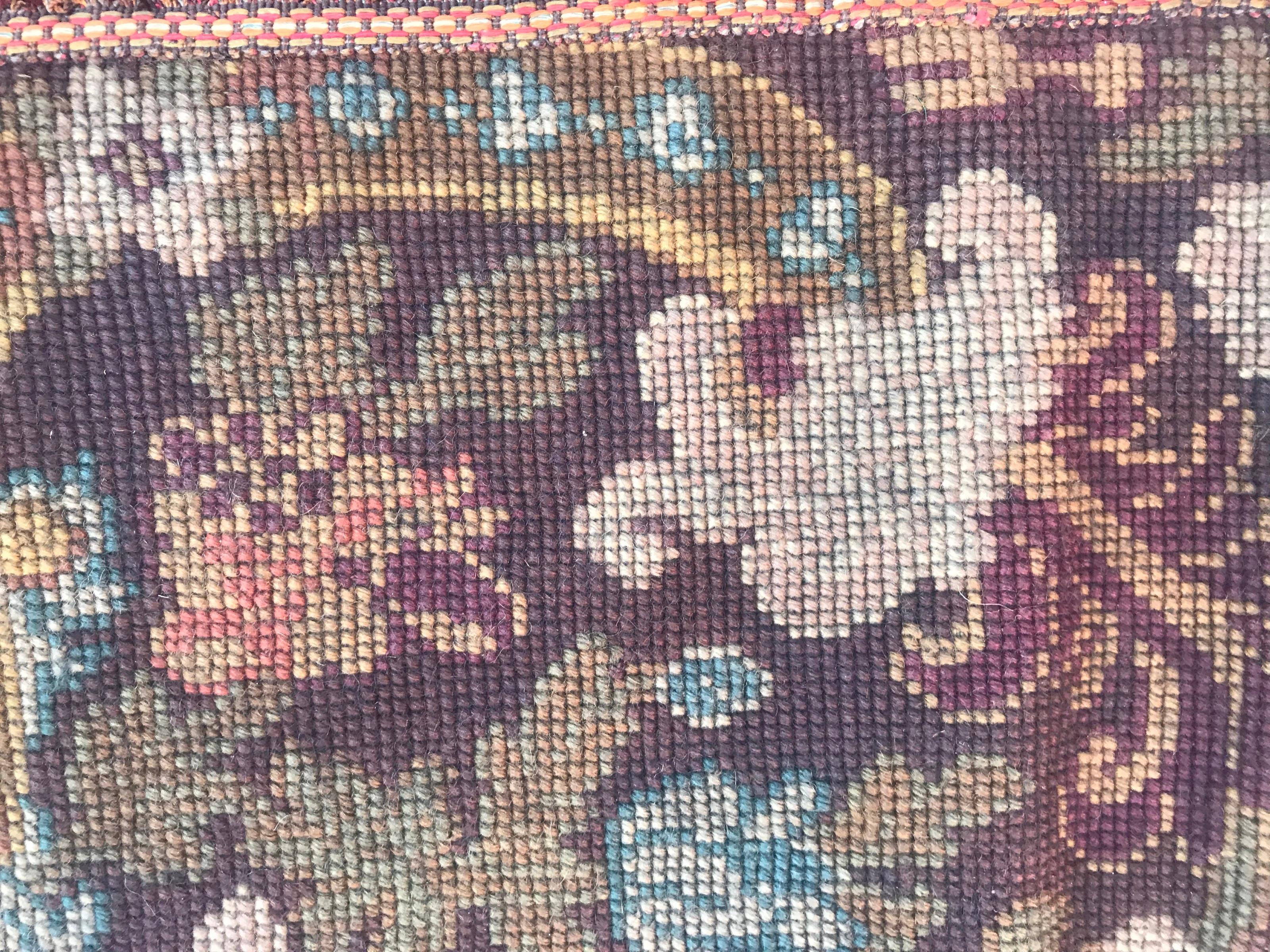 Antique Needlepoint Panel Tapestry In Good Condition In Saint Ouen, FR