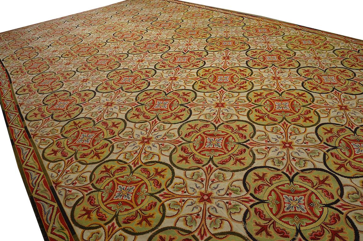 Mid 19th Century English Needlepoint Carpet ( 11' x 19'6