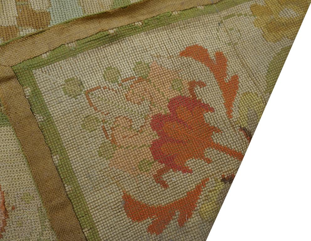 1930s Portuguese Arraiolos Needlepoint Carpet ( 14'2