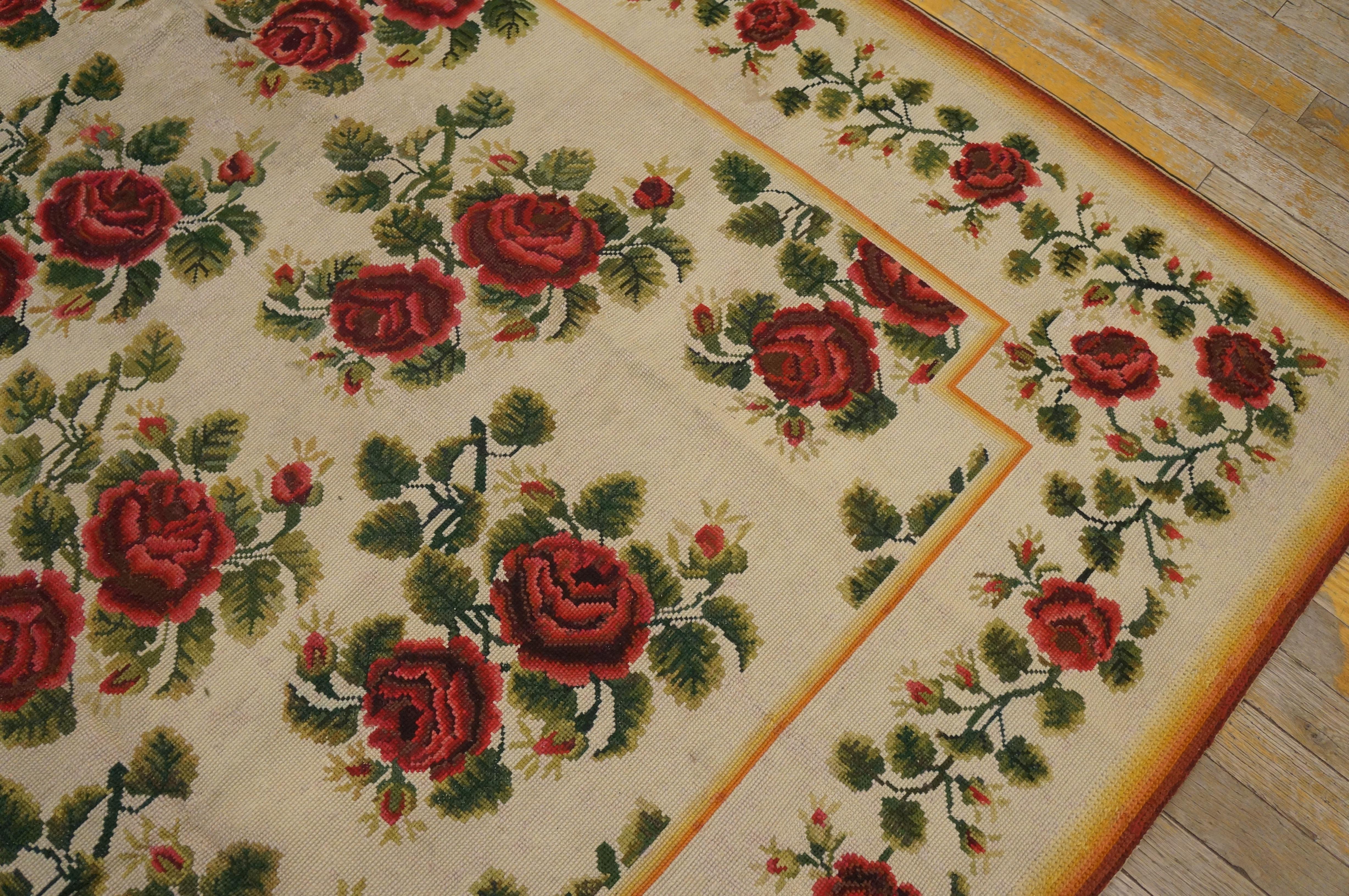 Englischer Nadelspitze-Teppich aus dem 19. Jahrhundert ( 6'10