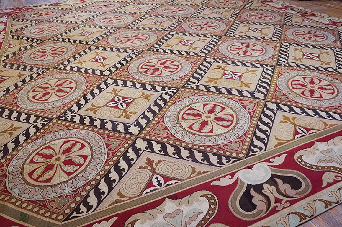 19th Century French Needlepoint Carpet ( 17'6