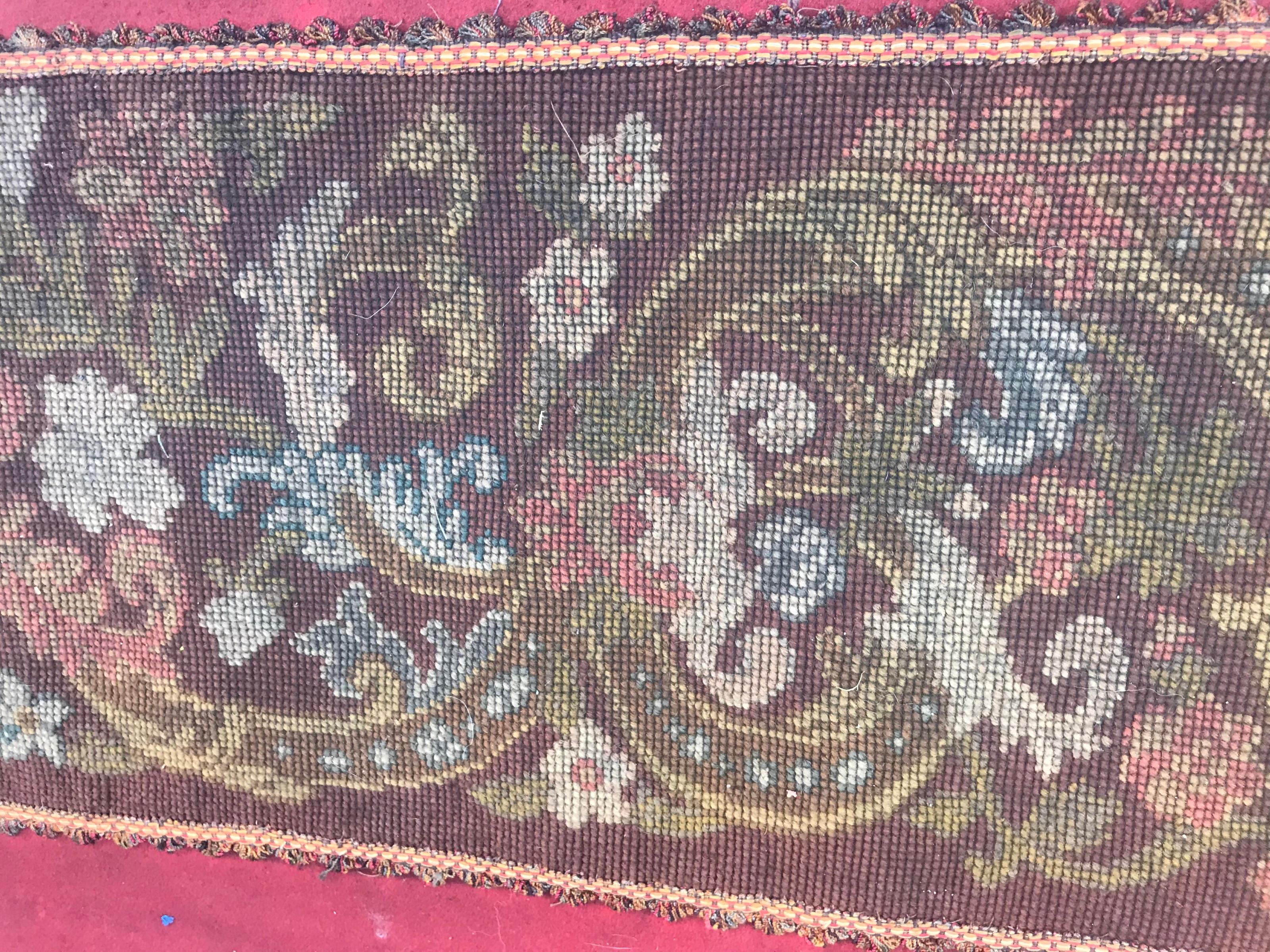 Aubusson Antique Needlepoint Tapestry Panel