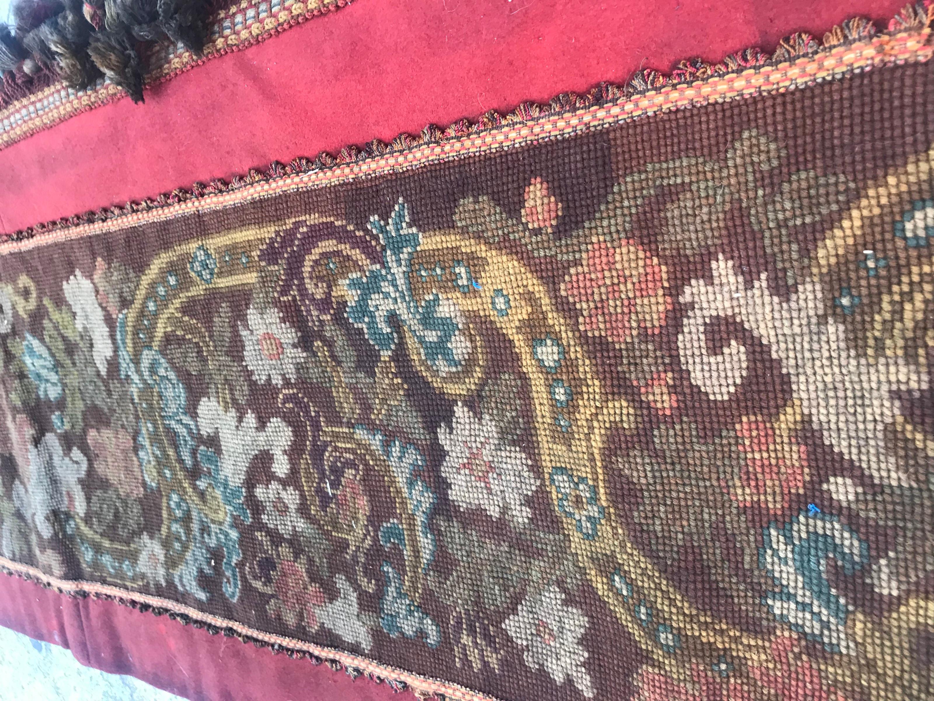 Antique Needlepoint Tapestry Panel In Good Condition In Saint Ouen, FR