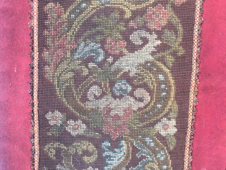 Antique Needlepoint Tapestry Panel For Sale at 1stdibs